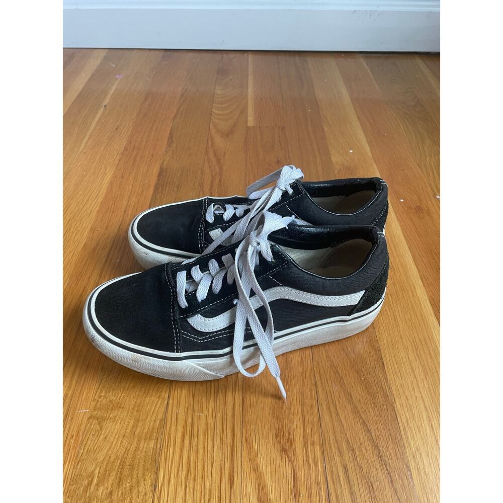 Vans black and white old skool sneakers size 6.5 women size 5 men Skate Classic - Picture 3 of 8